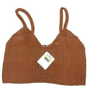 Free People You Wanna Brami Crochet Crop Top bra